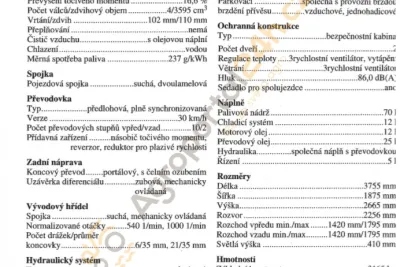 Technická data a ceny traktorů Zetor z 90. let minulého století