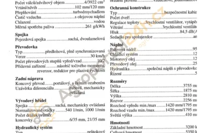 Technická data a ceny traktorů Zetor z 90. let minulého století