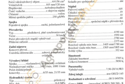 Technická data a ceny traktorů Zetor z 90. let minulého století