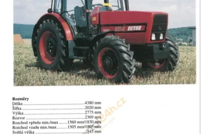 Technická data a ceny traktorů Zetor z 90. let minulého století