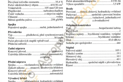 Technická data a ceny traktorů Zetor z 90. let minulého století