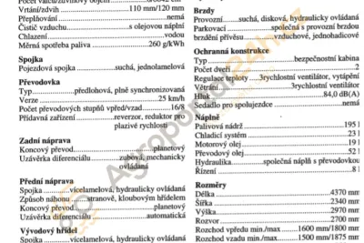 Technická data a ceny traktorů Zetor z 90. let minulého století