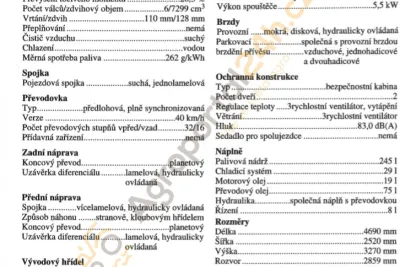 Technická data a ceny traktorů Zetor z 90. let minulého století