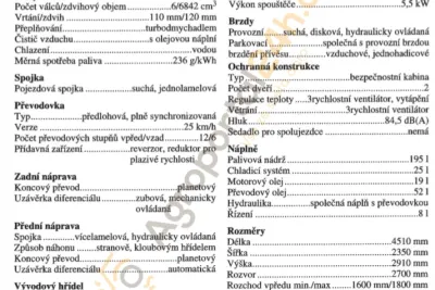 Technická data a ceny traktorů Zetor z 90. let minulého století