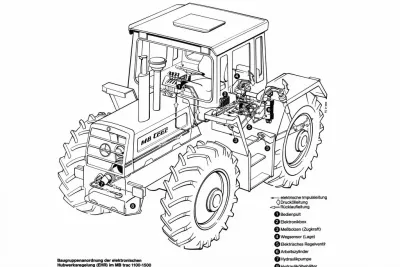 Výkres těžkého vozidla MB-trac (modelová řada 443). Zdroj foto - tisková zpráva Mercedes-Benz