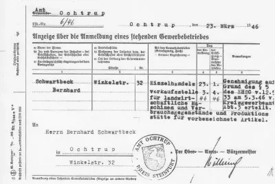 Zveřejněn byl i dokument, kde lze vidět přesné datum založení společnosti - 23. března 1946. Zdroj foto - tisková zpráva Fortuna