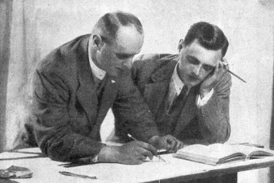 Konstruktéři ing. Pavel Beneš a ing. Miroslav Hajn (Letectví, červenec 1926).
