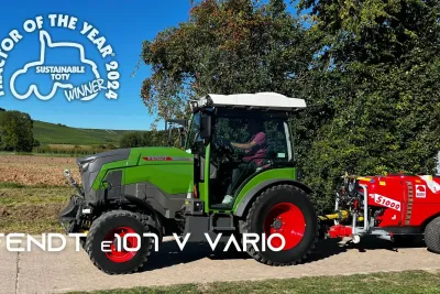Elektrický traktor Fendt e 107 V Vario.