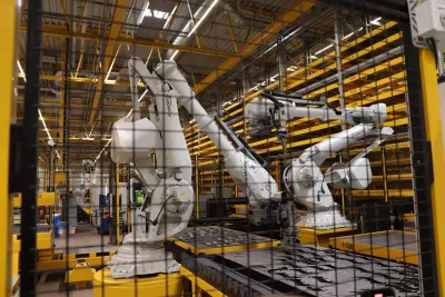 Výroba strojů a součástek Väderstad je robotizovaná.