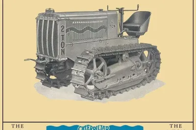 Model 2-Ton na dobovém reklamním materiálu společnost Caterpillar.