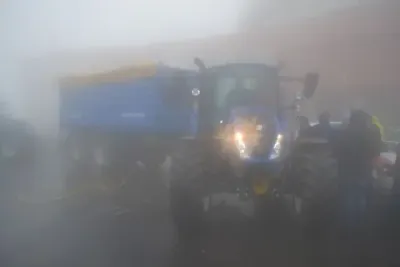 Traktor New Holland T5.120 při výjezdu na Praděd