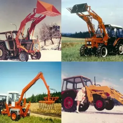 Dobové fotografie nakladačů z Humpolce. Zdroj foto - tisková zpráva Humpolecké strojírny Humpolec