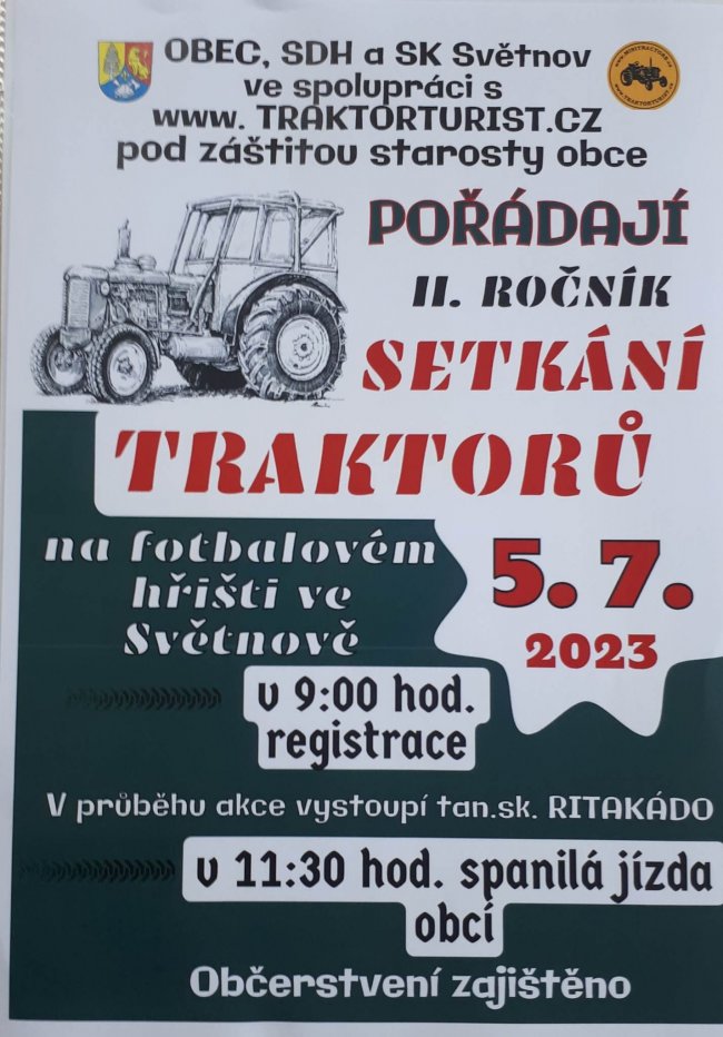 Setkání traktorů Světnov.
