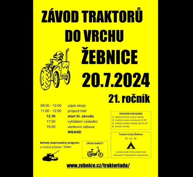 Závod traktorů do vrchu Žebnice